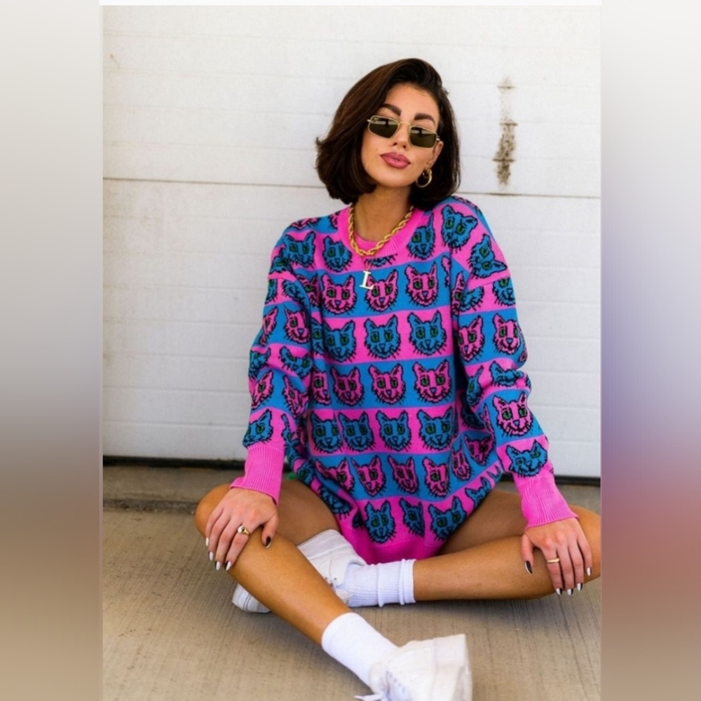Dressed in LALA Cat Sweater L/XL